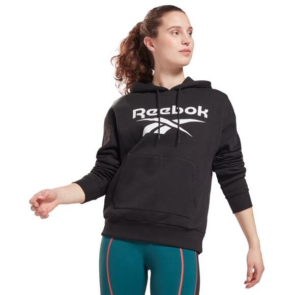 Reebok Women's Big-Logo Fleece Hoodie Size Small NWT - Picture 1 of 4